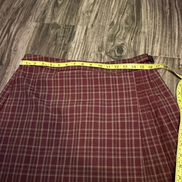 wild fable Burgundy Plaid Pleated Mini Skirt - Picture 5 of 6